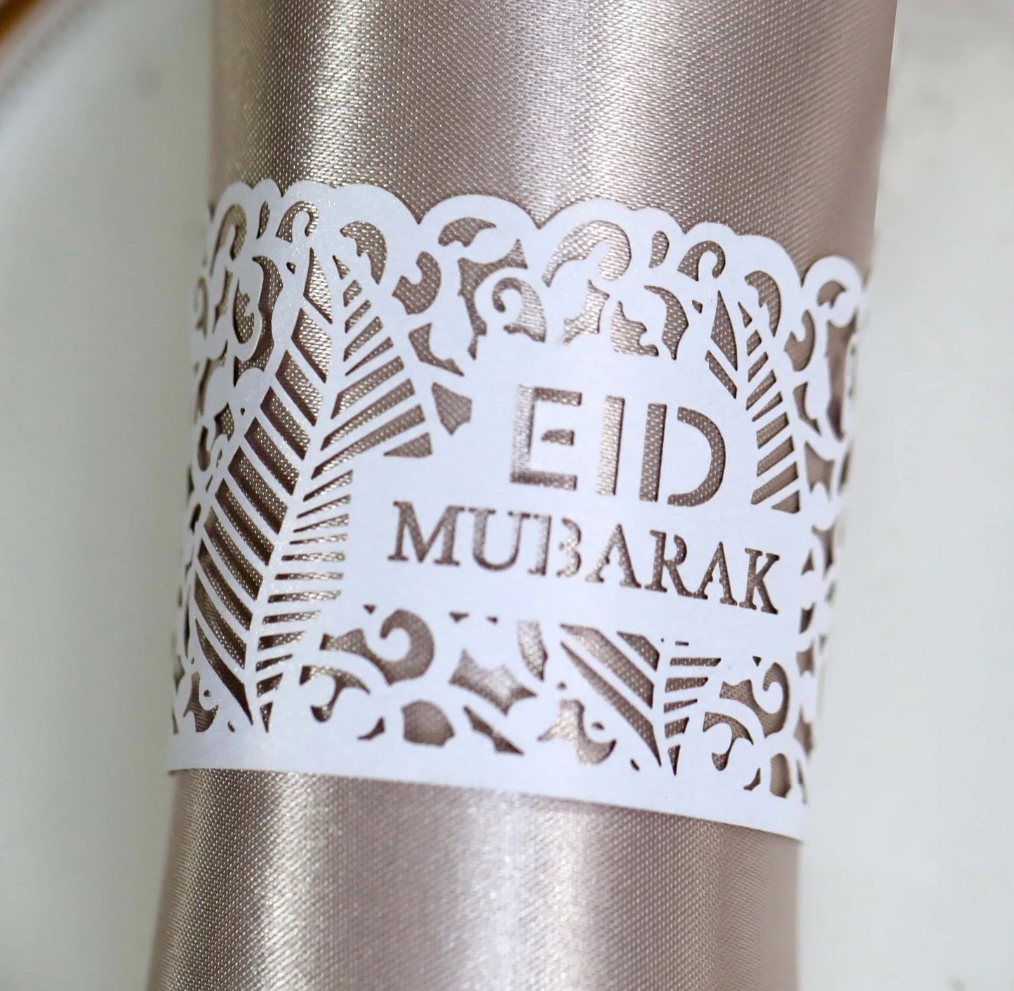 17. Eid Mubarak Napkin Rings (8 per pack)