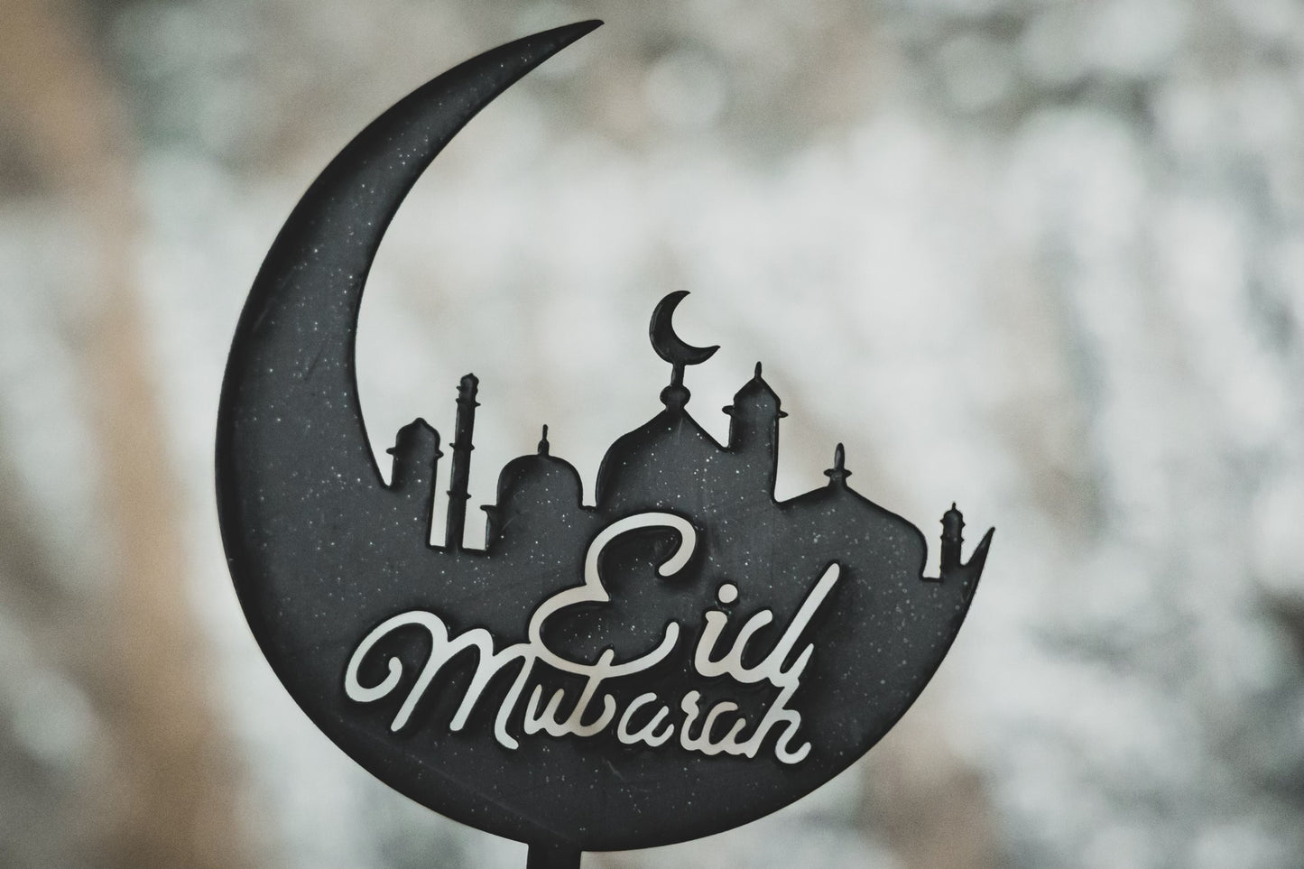 35. Eid Mubarak Crescent Cake/Dessert Topper