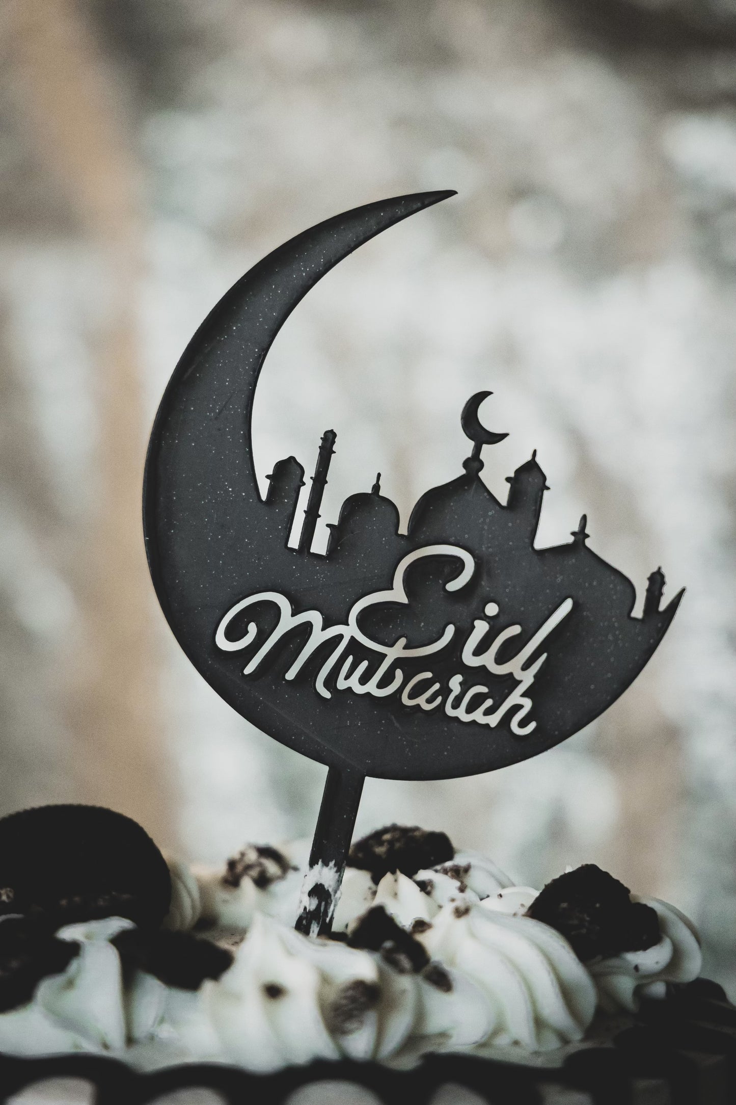 35. Eid Mubarak Crescent Cake/Dessert Topper